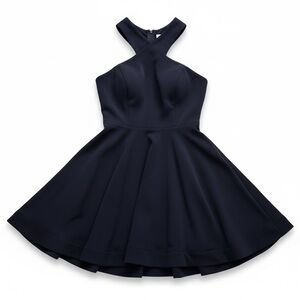 Windsor Navy One-Shoulder Fit & Flare Dress